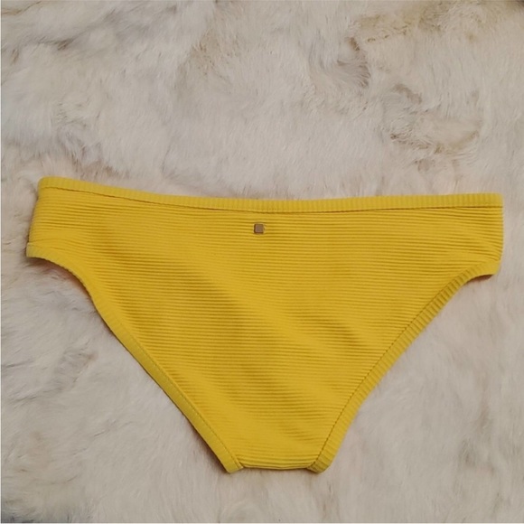 NEW Dolce Vita Yellow Ribbed Hipster Bikini Bottom - Picture 6 of 7